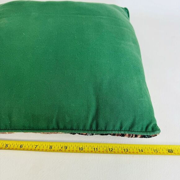 Tapestry Woven Throw Pillow Santa Cat Dona Gelsinger A Long Winters Nap Vintage - Picture 6 of 7